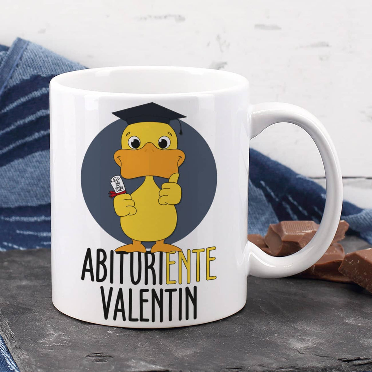 AbituriENTE Tasse mit Name und Jahr personalisiert