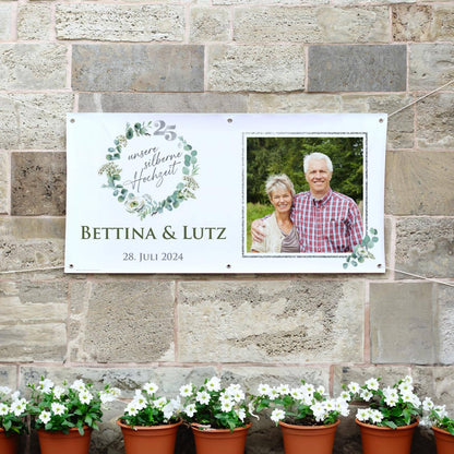 Banner Silberne Hochzeit mit Foto