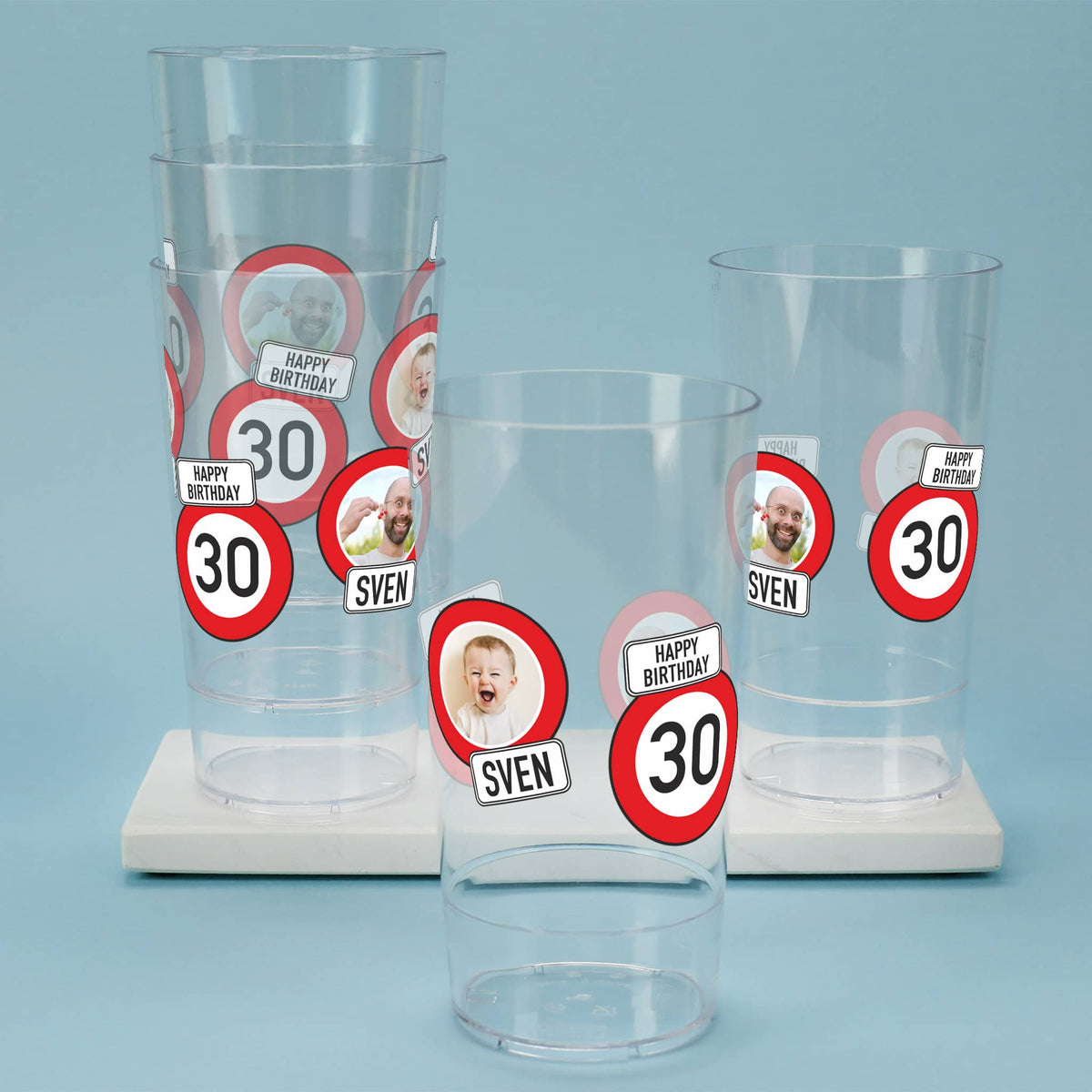 Stapelbecher mit Ihren WUnschbildern zum Geburtstag