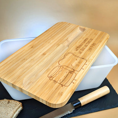 Brotkasten Toast & Marmelade Motiv – Geschenkidee für Einzug oder Hochzeit