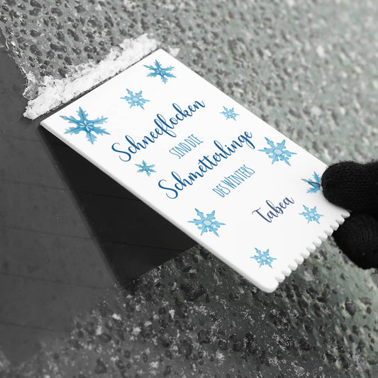 Spruch und Personalisierung auf Eiskratzer