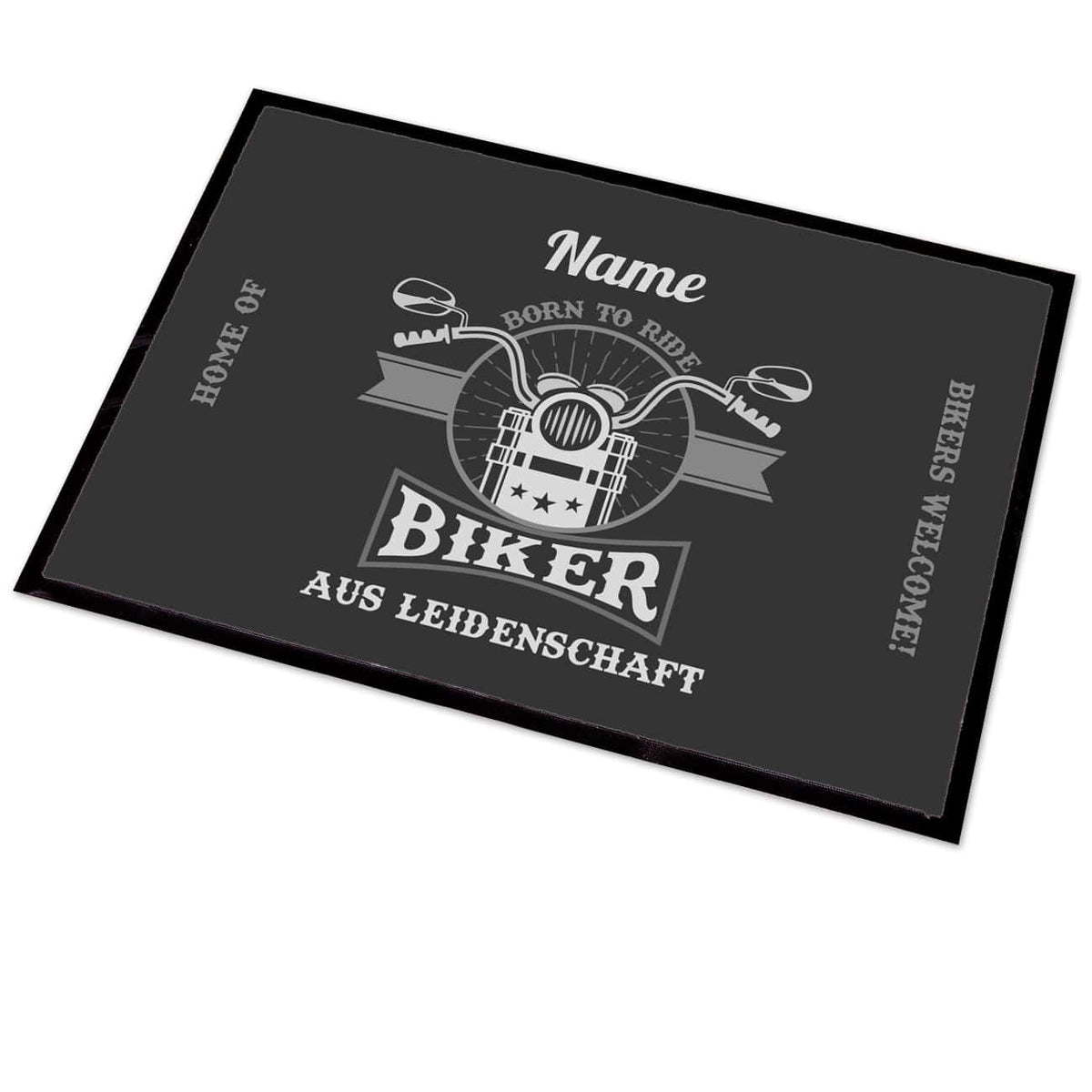 Biker aus Leidenschaft - Fußmatte mit Name für Motorrad-Fans