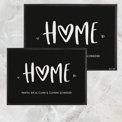 Home Fußabtreter mit Herz und Name in zwei Größen