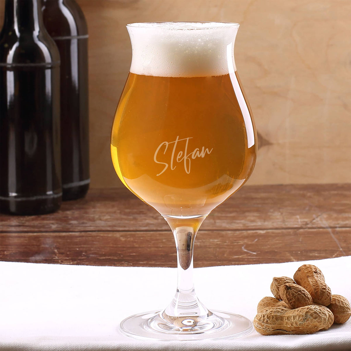 Graviertes Bierglas mit Name nach Wunsch