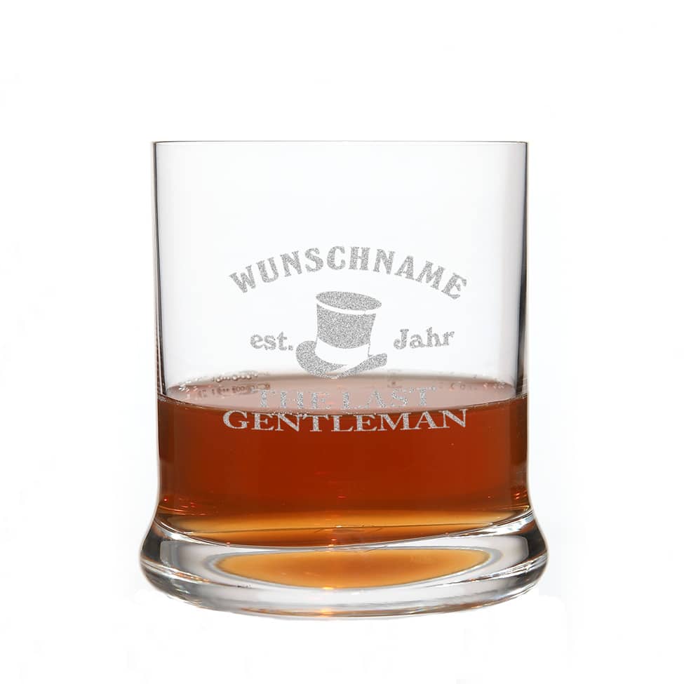 graviertes Whiskeyglas Gentleman