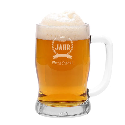 Bierseidel Taverna von Leonardo mit Gravur Ihres Namens, Geburtsjahres und einem persönlichen Wunschtextes