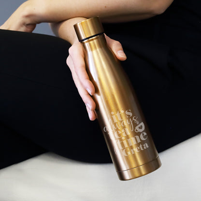 Thermosflasche - it's always tea time for - mit Namensgravur