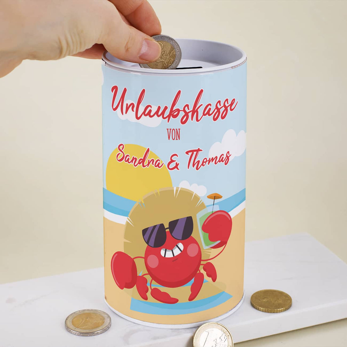 Spardose für Geldgeschenke als Urlaubskasse
