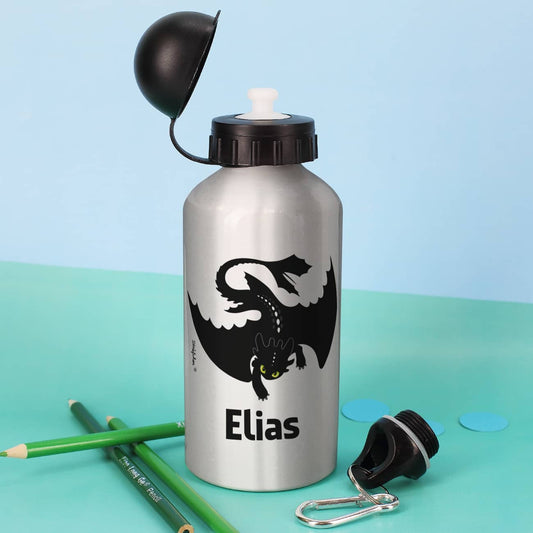 Trinkflasche mit Drache und Name