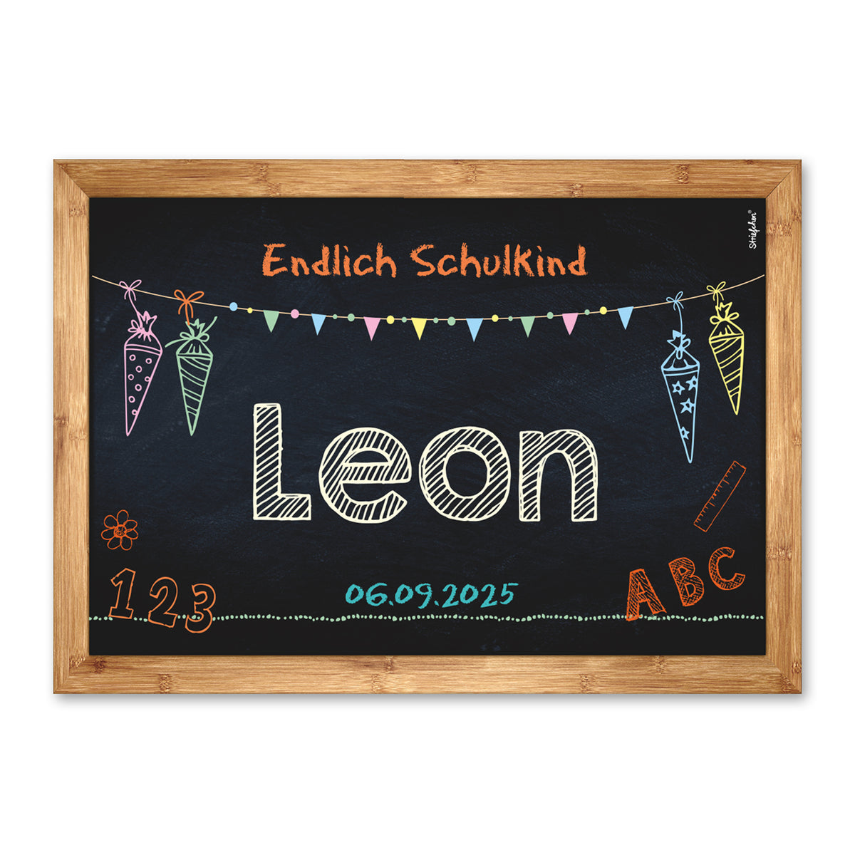 70x50cm großes Banner zur Einschulung mit Personalisierung