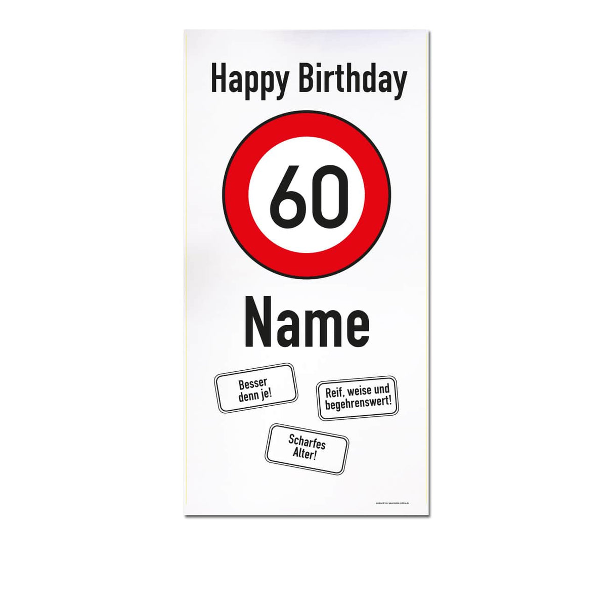 XXL-Banner zum 60. Geburtstag