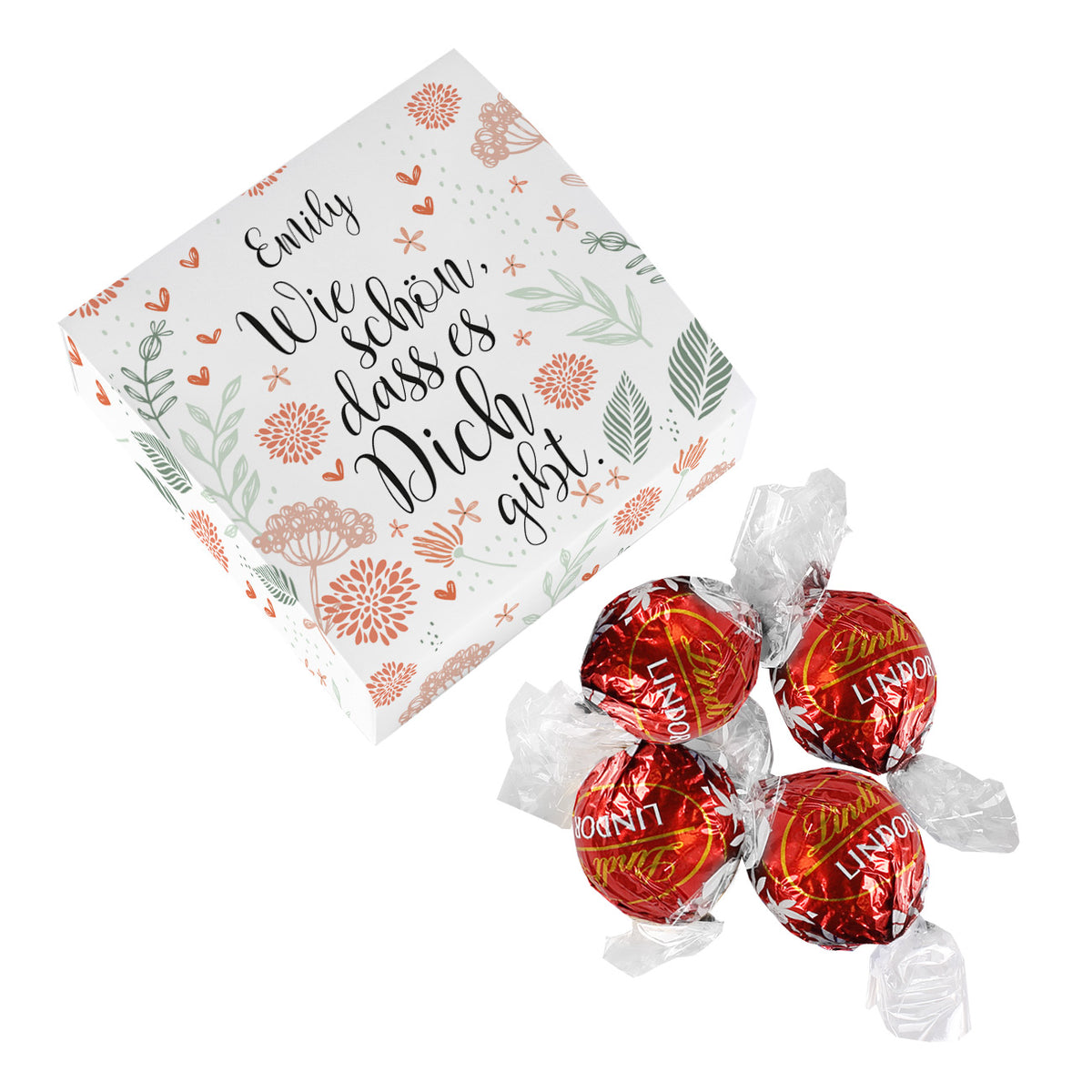 Dankeschön Geschenk Lindor Kugeln mit Text personalisiert