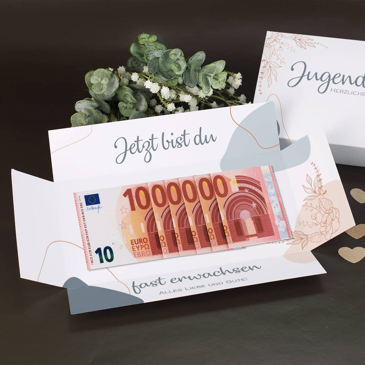 Geschenkverpackung mit modernen Motiv 