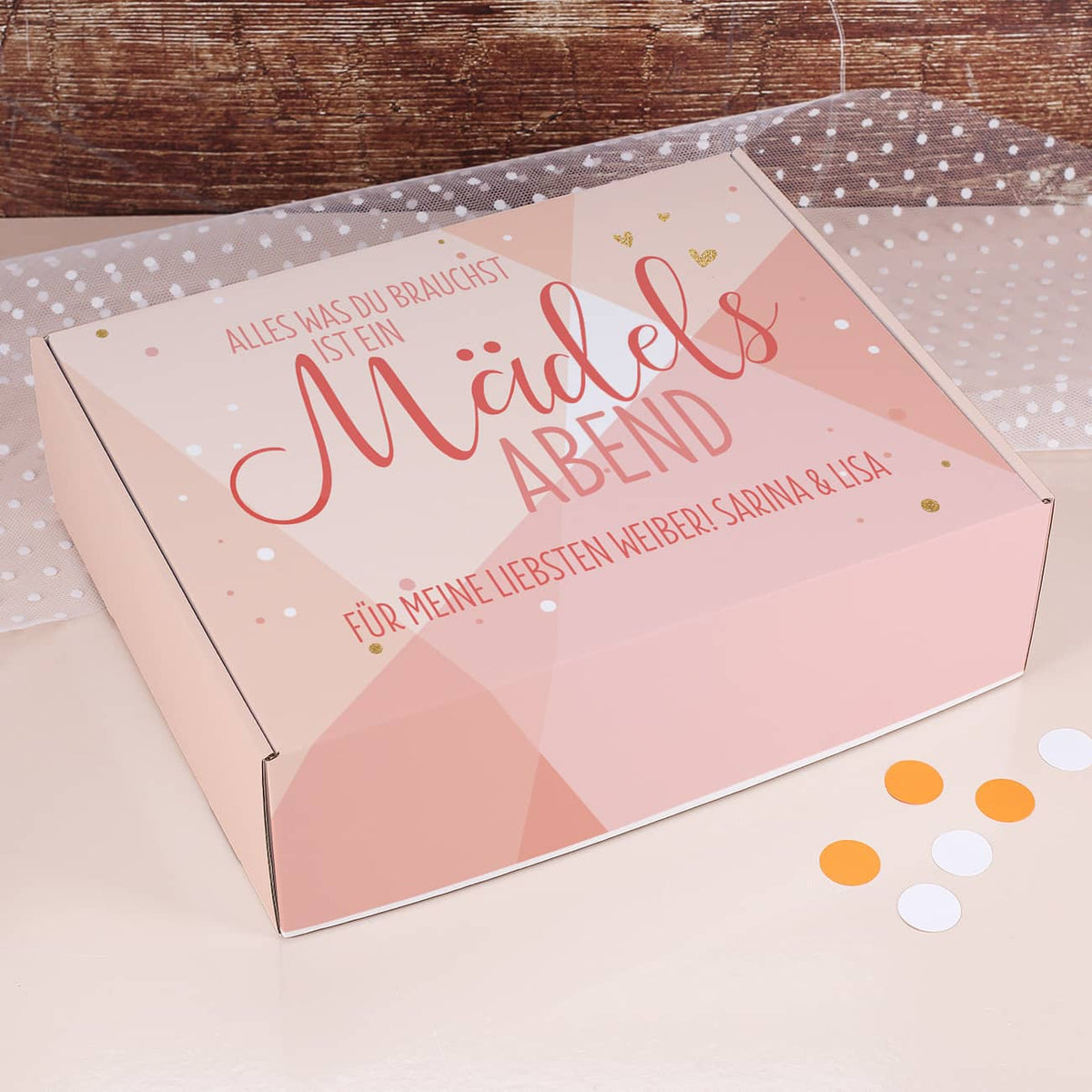Mädelsabend - Geschenkverpackung mit Wunschtext