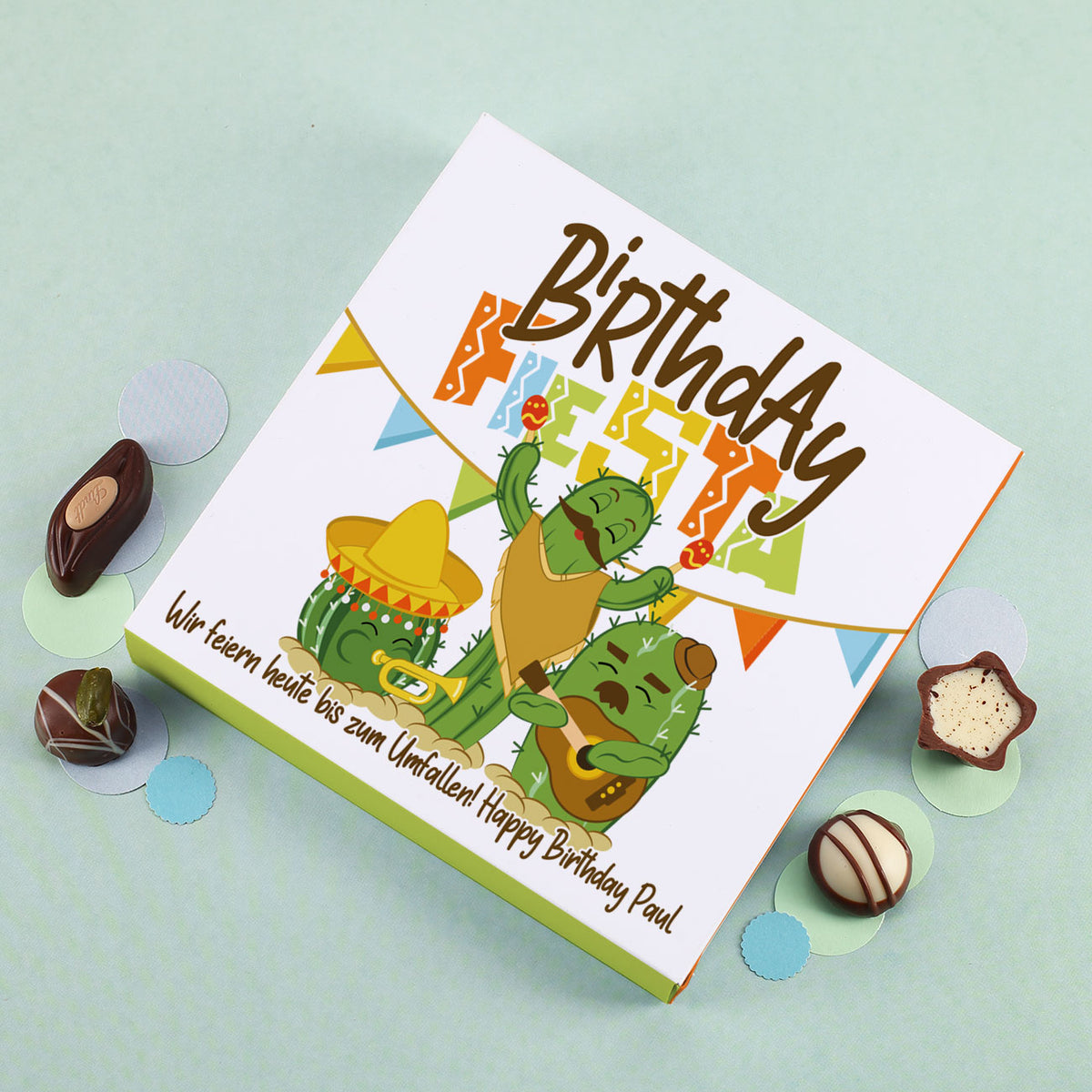Köstliche Lindt Mini-Pralinés in persönlicher Verpackung zum Geburtstag