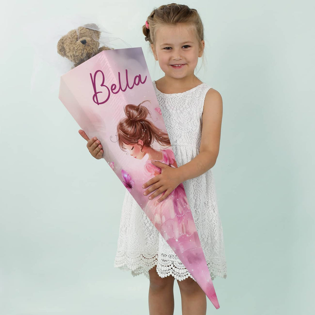 Schultüte für kleine Prinzessinnen mit Name