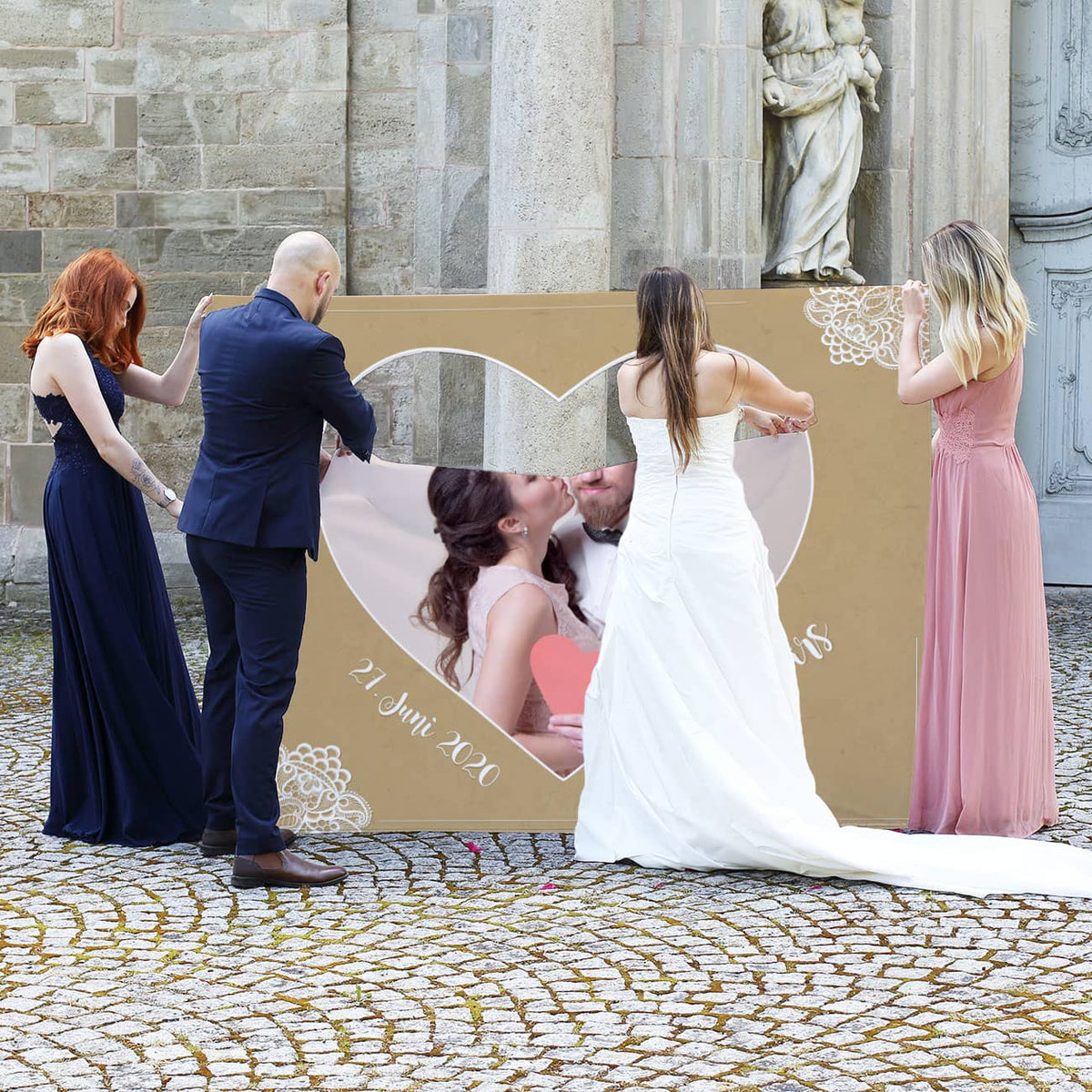 Herzchenbanner zum Ausschneiden