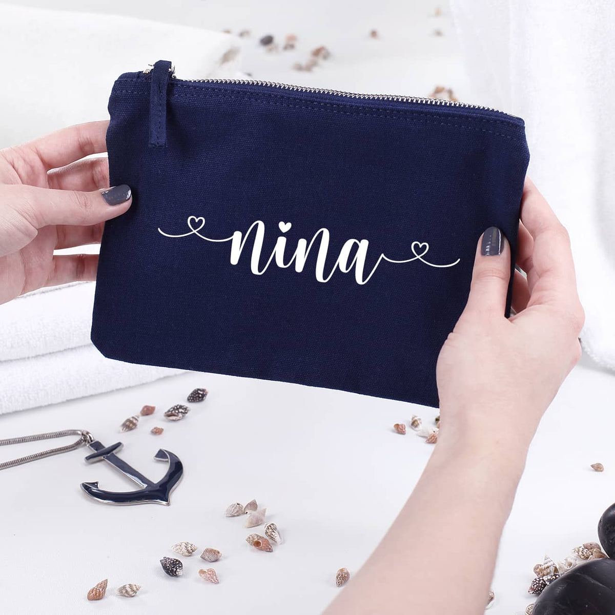 Beautycase in 5 Farben mit Namensaufdruck