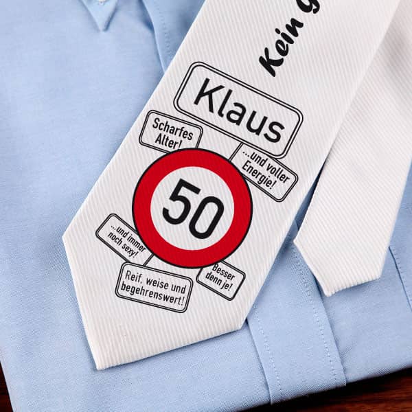 personalisierte Krawatte zum Geburtstag