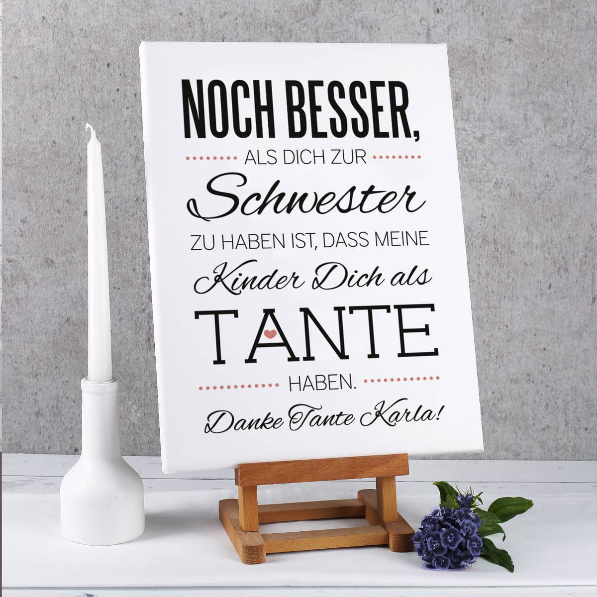 persönliche Leinwand für die Tante