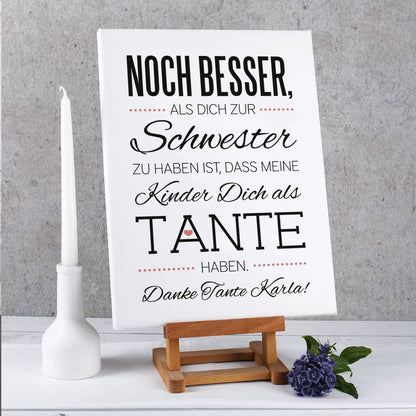 persönliche Leinwand für die Tante
