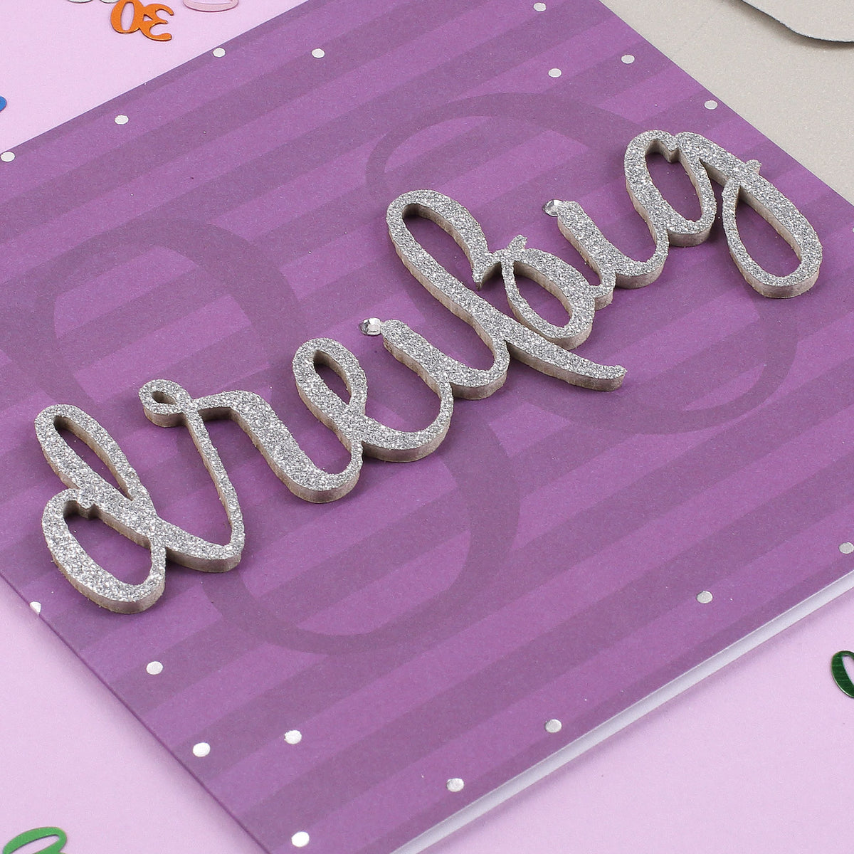 Glückwunschkarte zum 30. geburtstag mit 3D Schriftzug