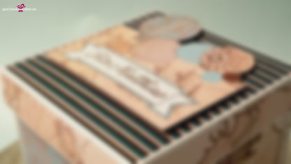 personalisierte Überraschungsbox Explosionsbox für Geldgeschenke Reisen mit 3D Elementen