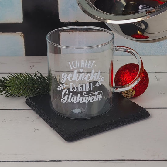 Leonardo Glühwein Tee Glas mit Gravur