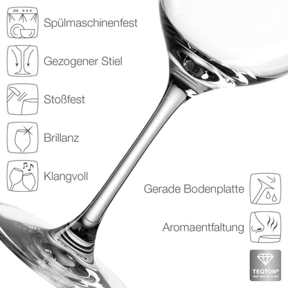 Leonardo Weinglas mit Gravur 'Du bist mir wichtelig' | Weihnachtsgeschenk mit Herz