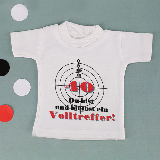Mini T-Shirt für Flaschen zum 40. Geburtstag