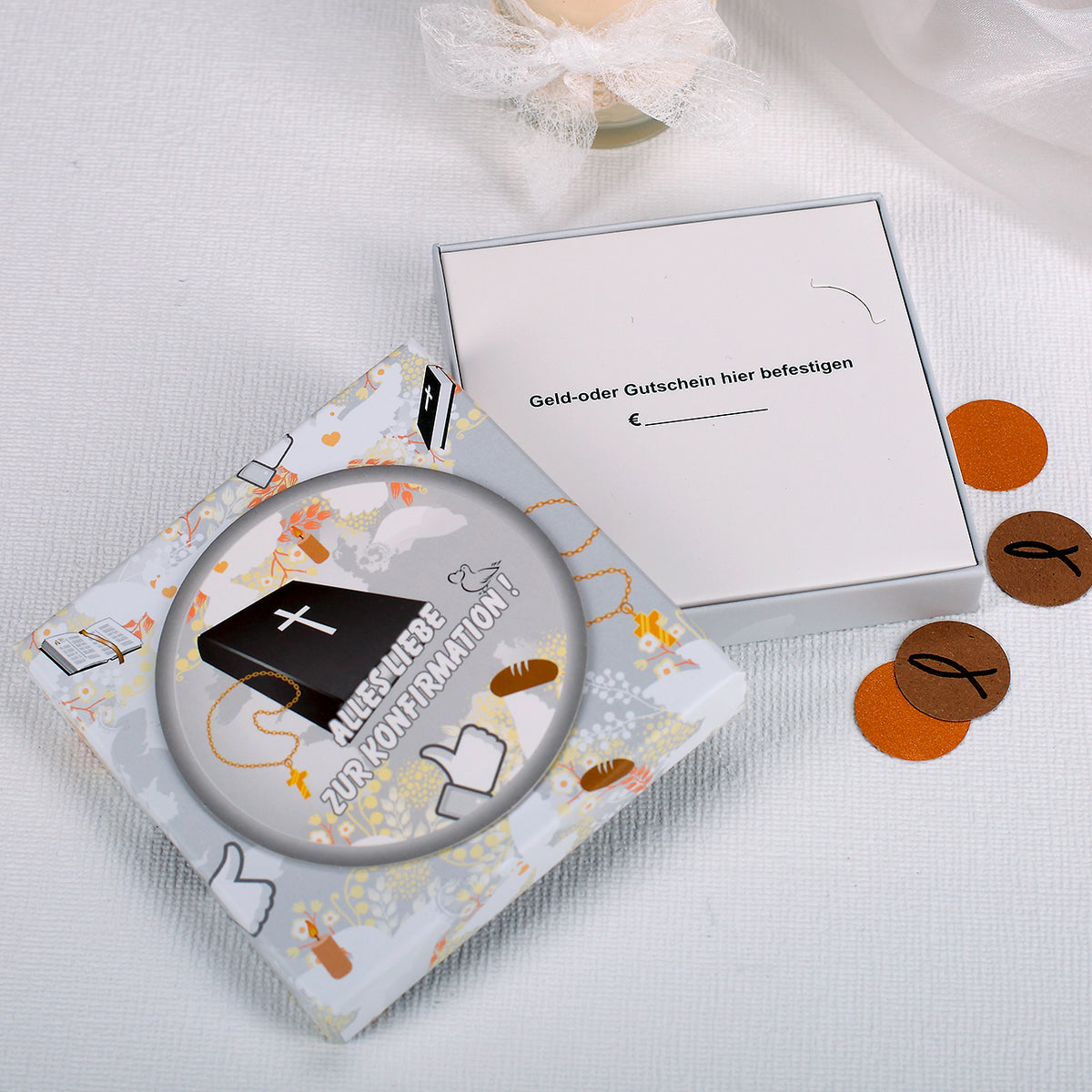 Geld- oder Gutscheingeschenkverpackung zur Konfirmation