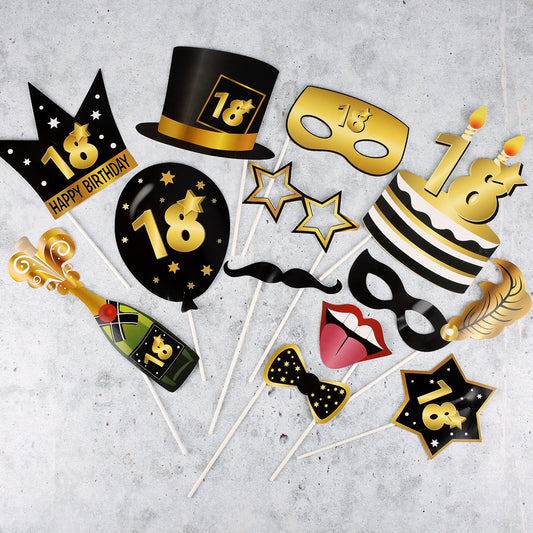 Foto Set Star - Accessoire zum 18. Geburtstag