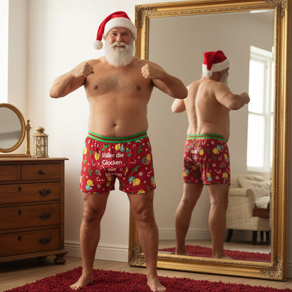Weihnachtsmann trägt witzige Boxershort Süßer die Glocken nie klingen als Weihnachtsgeschenk